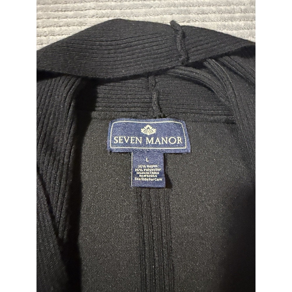 Seven 7 Oversized Open Front Cardigan/Pockets - Women Size L - Picture 2 of 6
